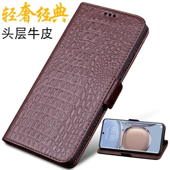 יוקרה ליק עור אמיתי להעיף טלפון Case For Samsung Galaxy S22 פלוס אולטרה עור פרה אמיתית מעטפת חיפוי מלא בכיס התיק