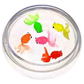ילדים 10Pcs/סט Kawaii סימולציה גומי דג זהב בייבי אמבט מים, לשחק משחקים, צעצועים עבור ילדים פעוטות רחצה מתנות
