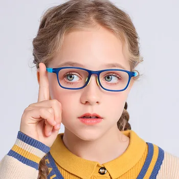 ילדים TR90 אנטי-כחול מסגרת משקפיים נערה יפה צבע רגיל משקפיים ילד Eyewear חמוד דקורטיביים המחשב משקפיים