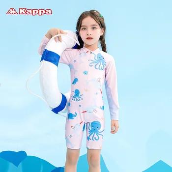 ילדים UPF50+הגנה מפני השמש שרוול ארוך מקצועי גלישה חוף בגדי ים בנות ספורט מים מהיר ייבוש ים בגדי ים