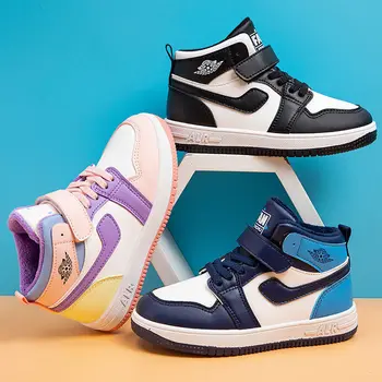 ילדים גבוהה מותג העליון כדורסל נעלי ספורט בנים לנשימה נעלי כדורסל בנות אופנה לוח נעלי תינוק נעלי הליכה