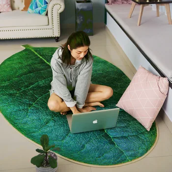 ילדים יצירתיים עלה ירוק carept עבור סלון צמח זוחל השטיח בחדר השינה מטבח החלקה מחצלת מחצלת דלת שטיח מחמד כלבים pad