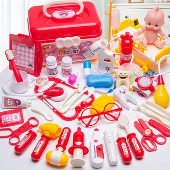 ילדים מתיימר להיות רופא סט צעצוע משחק החולים אביזרים רפואיים ציוד הילדה סטטוסקופ Cosplay ילד מתנה לילד צעצועים