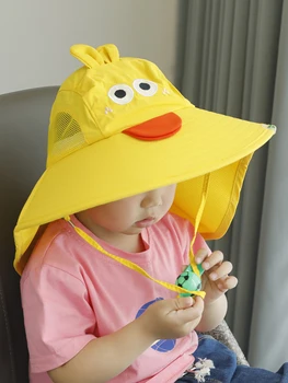 ילדים של בנים חוסם את אור השמש לקיץ כובע קיץ הגנת UV התינוק יוצא 1-2 שנים 3 גדול ברים לנשימה