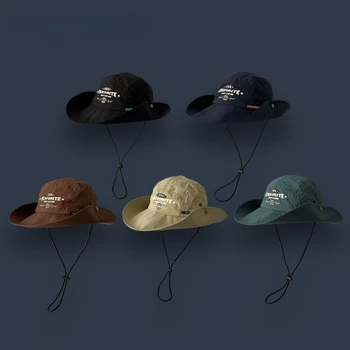 יפנית הרים ייבוש מהיר דייג כובע נשים קיץ חיצונית גברים הגנה מפני השמש גדול המרזבים המערבי קאובוי כובע שמש