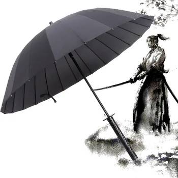 יצירתי אוטומטית ידית ארוכה חרב סמוראים להתמודד עם צורת מטריה ישר מוט המטרייה