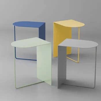 יצירתי ברזל, שולחן צד מודרני מינימליסטי שולחן קפה קטן Macaron צבע דגם בפינה מספר השולחן שליד המיטה