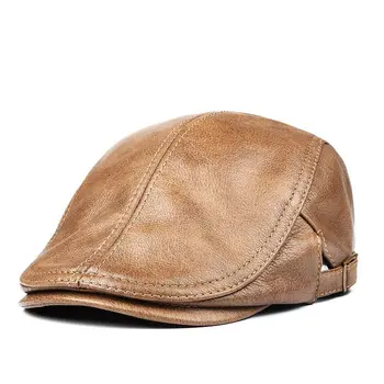 כובעי גברים, נשים, רחוב מכסה מנוע מקורי עור כומתה זכר רזה כובעים 55-61 ס 