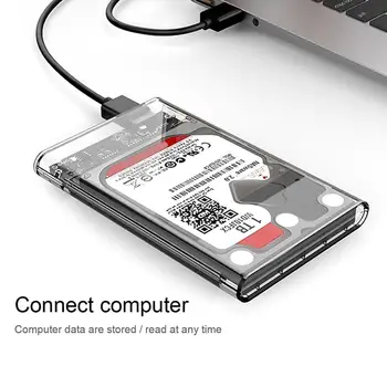 כונן קשיח חיצוני דיסק קשיח מקרה מהירות גבוהה ברור SATA3 ל-USB 3.0 נייד דיסק קשיח SSD תיק קופסה חיצונית המתחם מקרה