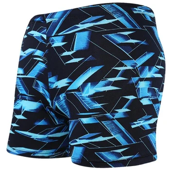 כחול 3D שטח סקסי גברים זכר רחצה שחייה ספורט לשחות בבריכה חליפת בגדי ים בוקסר החוף בגד ים ביקיני בגדי ים Beachwear