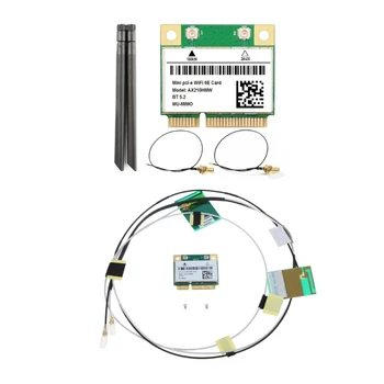 כרטיס WiFi 6E AX210HMW Mini PCI-E Wifi6e כרטיס Bluetooth תואם-5.2