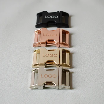 לוגו 100 יח ' מתכת צד לשחרר את האבזמים Pack עבור 20mm אנו מציעים חינם אותיות שירות DIY אביזרים-שבע colores