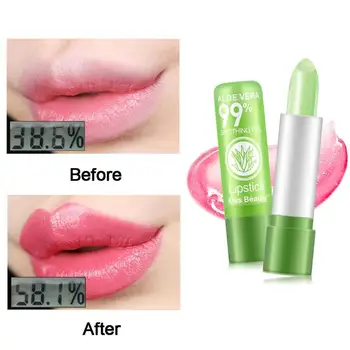 לחות אלוורה Verra שפתון טמפרטורת צבע משתנה שפתון נוזלי סומק מבריק קוריאנית, טיפול פנים איפור לנערות