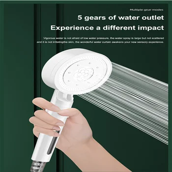 לחץ גבוה הטוש 6Mode מתכווננת חדר רחצה עם מקלחת מסנן אחד-המפתח לעצור את המים מברשות שיניים ראשי אביזרי אמבטיה