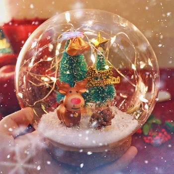לקשט חג המולד, אורות ליל סנטה אייל הבדולח DIY חומר חבילה אווירה המנורה מתנת חג המולד חבר של המשפחה