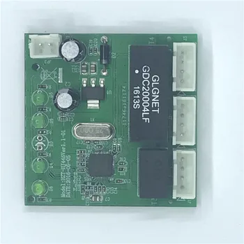 מגניב 3 יציאות מודול מתג PCBA 4 פינים כותרת UTP PCBA מודול עם תצוגת LED חור בורג מיקום Mini PC נתוני מפעל OEM