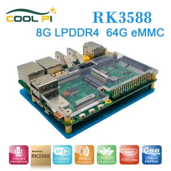 מגניב פאי CM5 Rockchip RK3588 8 ליבות יחיד מחשב הלוח 8GB LPDDR4/64GB EMMC 6.0 מקסימום AI NPU,8K codec וידאו