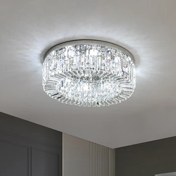 מודרני K9 קריסטל מנורת תקרה מגמת אופנה בסלון מנורה ילדים חדר שינה שולחן האוכל LED מנורת תקרה עגולה