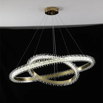 מודרני מינימליסטי פוסט-מודרני נברשת טבעת LED אור יוקרה, סלון, חדר השינה, חדר האוכל חכם עמעום צבע אור