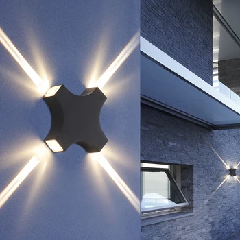 מודרני פשוט 12W LED מנורת קיר זרקור תאורה התקן חיצוני עמיד למים מנורת מסדרון מקורה קיר חדר השינה אור מנורות קיר