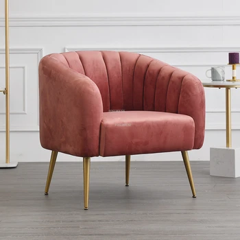 מודרני פשוטה ברזל יצוק סלון כסאות מעצב כורסה עצלן יחיד הספה בסלון חזרה ספה כסא ריהוט הבית