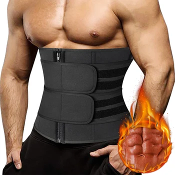 מותניים חגורת תמיכה לגברים כושר גוזם מגבש את משקל אובדן הזעה בסאונה מחוך חגורת הגב המותני לאחור חגורת בטיחות ספורט