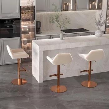 מטבח לבן כסא בר מתכת באיכות גבוהה בר נירוסטה גובה מתכוונן עיצוב Taburete ריהוט מודרני