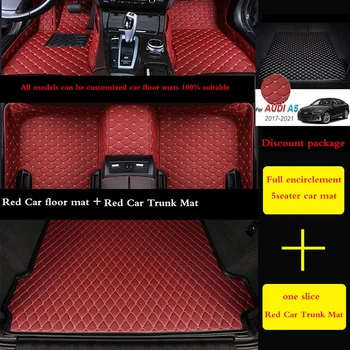 מכונית אישית שטיח הרצפה עבור BMW 5 F10 סדרה 2010-2016 שנה פרטים בפנים אביזרי רכב שטיח תא המטען מחצלות