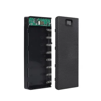 מכירה חמה 5V USB כפול 8*18650 בנק כוח הסוללה תיבת מטען לטלפון נייד DIY Shell Case For iphone6 פלוס S6 xiaomi
