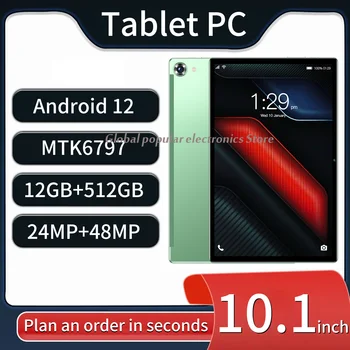 מכירות חמות 2023 Gobal גרסת אנדרואיד Tablet PA13 10.1 אינץ אנדרואיד 12 Bluetooth 12GB 512GB Deca Core 24+48MP WPS+5G WIFI נייד