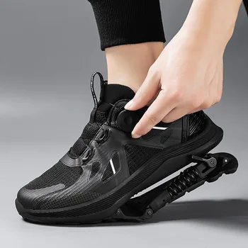 מכני בסיוע נעלי ריצה הלם קליטת הכריעה באביב השעיה ספורט נעלי ספורט הקפצה מקצוע לאוורר את הנעליים