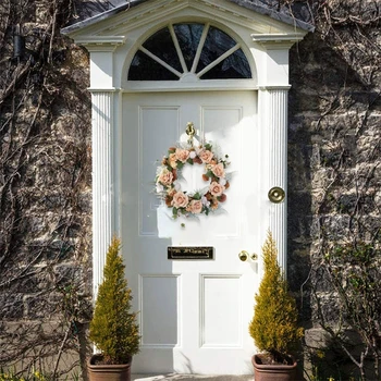 מלאכותי רוז פרח זר אביב קיץ הדלת גרלנד הדלת חלון זר החתונה תלוי קישוט עיצוב הבית