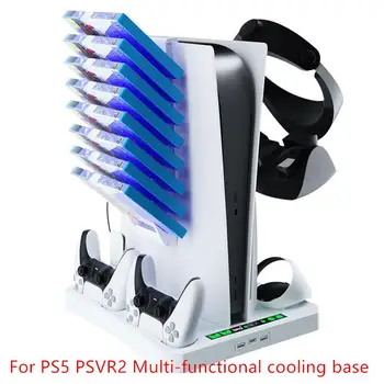 מסוף פיזור חום בסיס ארגונית תואמת עבור Psvr2/ps5 להתמודד עם טעינה מושב דיסק הקסדה אחסון מדף