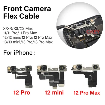 מצלמה קדמית להגמיש כבלים עבור iPhone X XR Xs 11 12 13 Pro מקס mini העליון מצלמה חיישן תבניות פנים לא מזהה קטן מול חלק