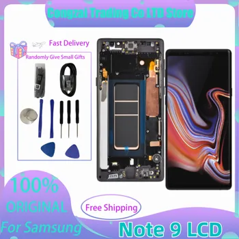 מקורי 6.4 סופר סופר סופר AMOLED עבור Samsung Galaxy Note9 הערה 9 תצוגה מסך מגע דיגיטלית הרכבה N9600 N960F LCD