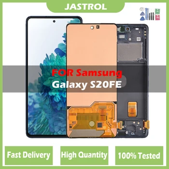 מקורי Amoled עבור Samsung Galaxy S20-פה. 5G G780B G780G G780 G780F תצוגה מסך מגע S20 אוהד מהדורה S20fe LCD עם מסגרת