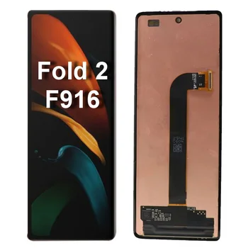 מקורי Fold2 LCD עבור סמסונג גלקסי Z קיפול 2 מסך AMOLED F916U F916U1 F916N F916W תצוגה מסך מגע דיגיטלית עם פגם