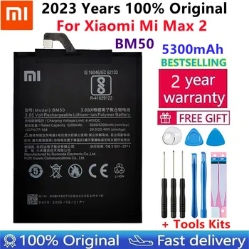 מקורי החלפה סוללה עבור Xiaomi Mi מקס 2 Max2 BM50 מקורי הסוללה של הטלפון 5300mAh+כלים חינם+מדבקות