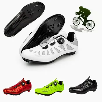 מקצועי אופני הרים נעלי ספורט גברים MTB אתלטי אופניים נעלי טריאתלון רכיבה על אופניים נעלי נעילה עצמית מירוץ אופני כביש נעליים