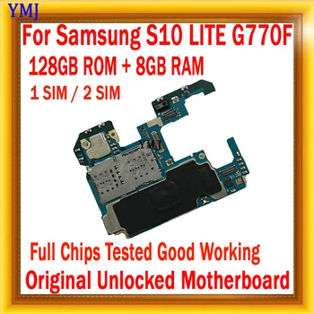 משלוח חינם 128GB ROM עבור Samsung Galaxy S10 לייט G770F SM-G770F לוח האם המקורי סמארטפון ההיגיון לוח ראשי עבודה מלא