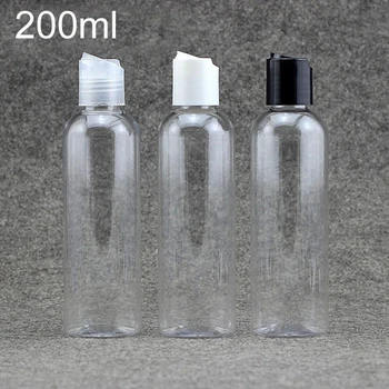 משלוח חינם 200ml פלסטיק בקבוק מים למילוי חוזר איפור, קרם פנים קוסמטית טונרים אריזה שמפו קרם ברור מיכל