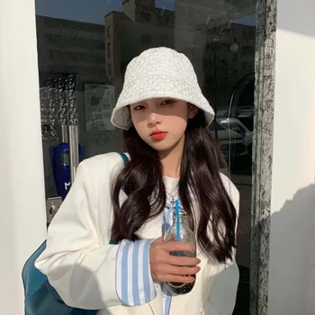 מתקפל קוריאנית ניילון מזדמנים בסגנון נערת קיץ מצחייה כובע רשת דלי כובע הגנה מהשמש שמש כובע