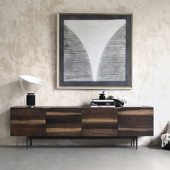 נורדי ביטוי קפה שולחן סלון קטן בצד ארון אלון רטרו מודרני רהיטים פשוטים מפעל התאמה אישית