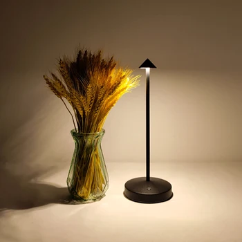 נורדי יוקרה תיגע המנורה נטענת אלחוטי Led סוללה מנורת שולחן עבור חדר השינה המסעדה, תאורה רומנטית מנורת שולחן