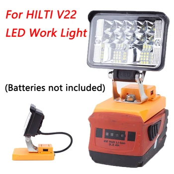 נייד LED פנס העבודה סדנת אורות אלחוטית w/USB חיצוני עבור HILTI 22V B22 מקס ליתיום סוללות (סוללות לא כלולות)
