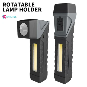 נייד חדש COB LED פנס נטענת USB עובד אור מגנטי Lanterna תליית מנורה עם סוללה מובנית קמפינג לפיד