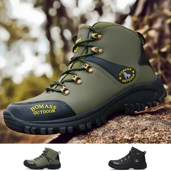נעלי הליכה גברים חוצות החלקה טרקים נעלי גברים קיץ טיפוס הרים נעלי לנשימה צבאי טקטי מגפי גבר