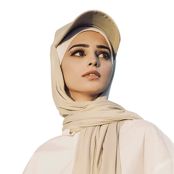 נשים חיג 'אב, כובעי בייסבול עם מיידי-ג' רזי צעיף המוסלמים בנות חיצונית הליכה, קרם הגנה אביזרי שיער לכסות את הטורבן צעיף