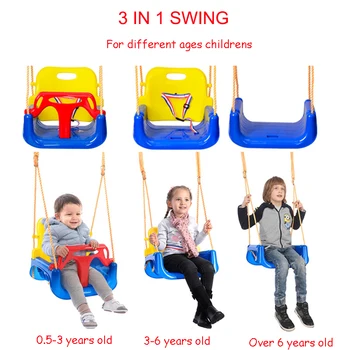 סט חיצונית לילדים צעצועים סווינג החלקה תלוי כיסא תינוק צעצועי ספורט מקורה טרפז