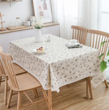 סלון בד שולחן עמיד למים שולחן בד שמן מפת שולחן פרח המפה